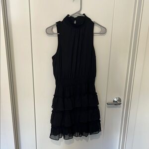 Express Black Ruffle Dress